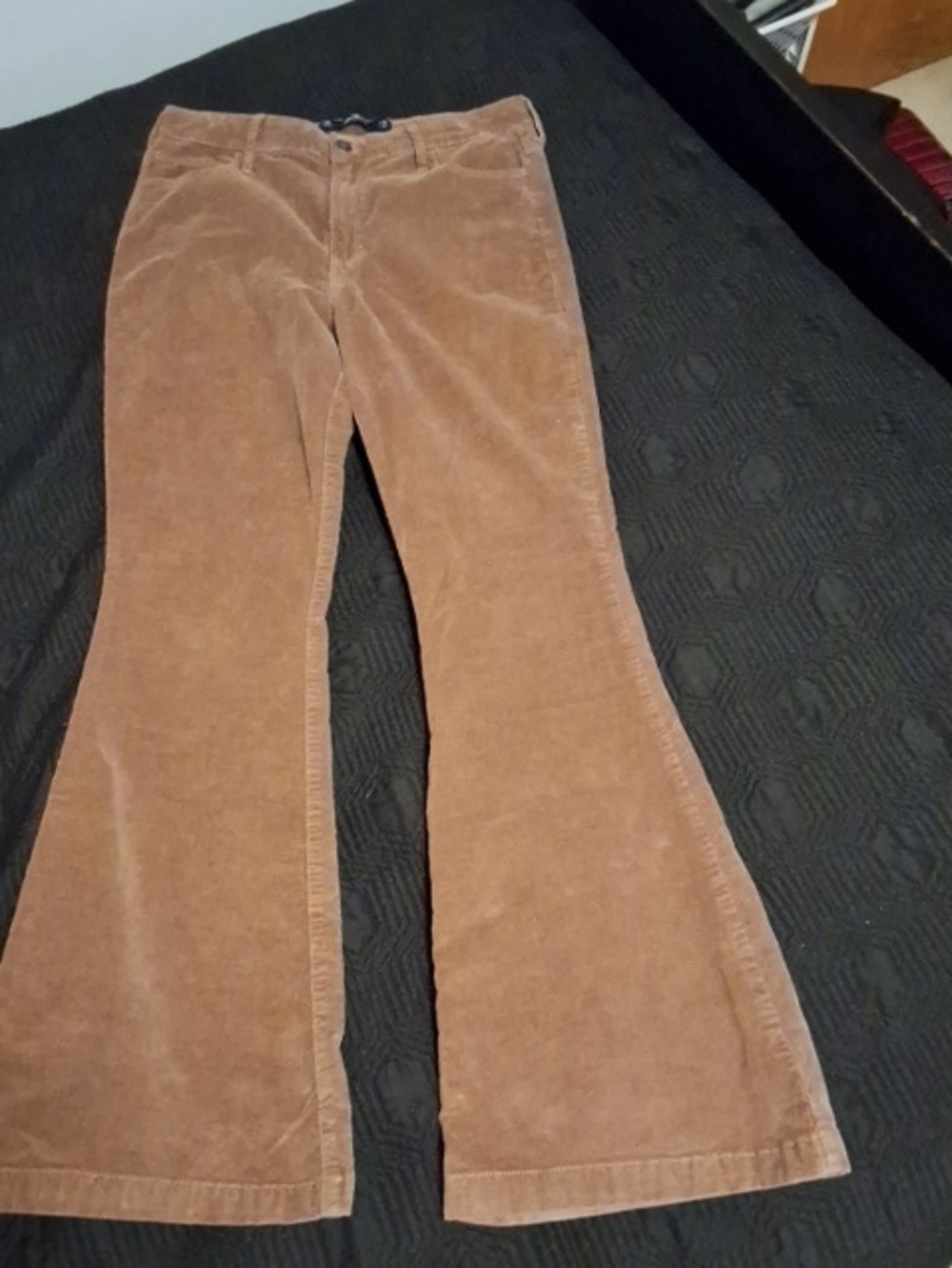 Hollister Corduroy Flare Jeans in Warm Brown